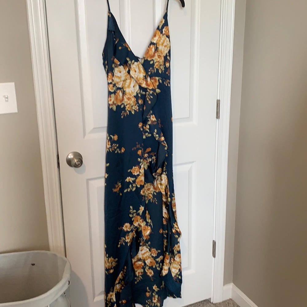 Ruffled high-low dress